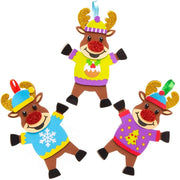Baker Ross Kits de décorations Renne à Pull de Noël (Paquet de 6) - Loisirs créatifs de Noël pour Enfants