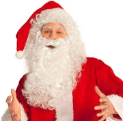 Boland 13403 - Bonnet de Père Noël de luxe pour homme et femme en peluche rouge et blanc et pompon blanc, extra long, agréable pour Noël, chapeau de Père Noël, fête à thème, carnaval, décoration de