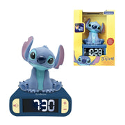Lexibook, Disney Stitch, Réveil veilleuse Angel, Sons et mélodies, Ecran LCD rétro-éclairé, Lumineux, Snooze, Rose, RL800D1