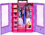 Barbie Fashionistas Coffret Le Dressing De Rêve De, avec Poupée Mannequin, Habillages, Accessoires Et Cintres, Jouet Enfant, Dès 3 Ans, HJL66