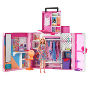 Barbie Fashionistas Coffret Le Dressing De Rêve De, avec Poupée Mannequin, Habillages, Accessoires Et Cintres, Jouet Enfant, Dès 3 Ans, HJL66