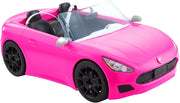 Barbie - Mobilier Cabriolet Rose de, Voiture 2 Places avec Roues Qui tournent, Ligne Sportive et détails réalistes, Jouet pour Enfant, HBT92