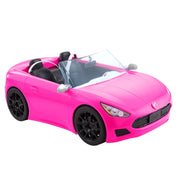 Barbie - Mobilier Cabriolet Rose de, Voiture 2 Places avec Roues Qui tournent, Ligne Sportive et détails réalistes, Jouet pour Enfant, HBT92